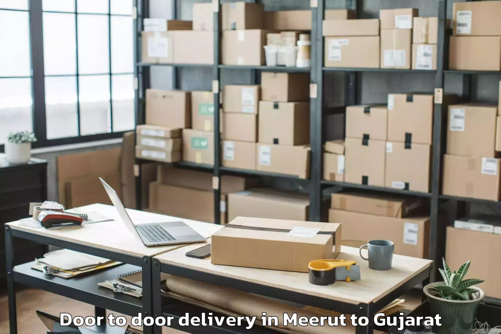 Trusted Meerut to Visnagar Door To Door Delivery